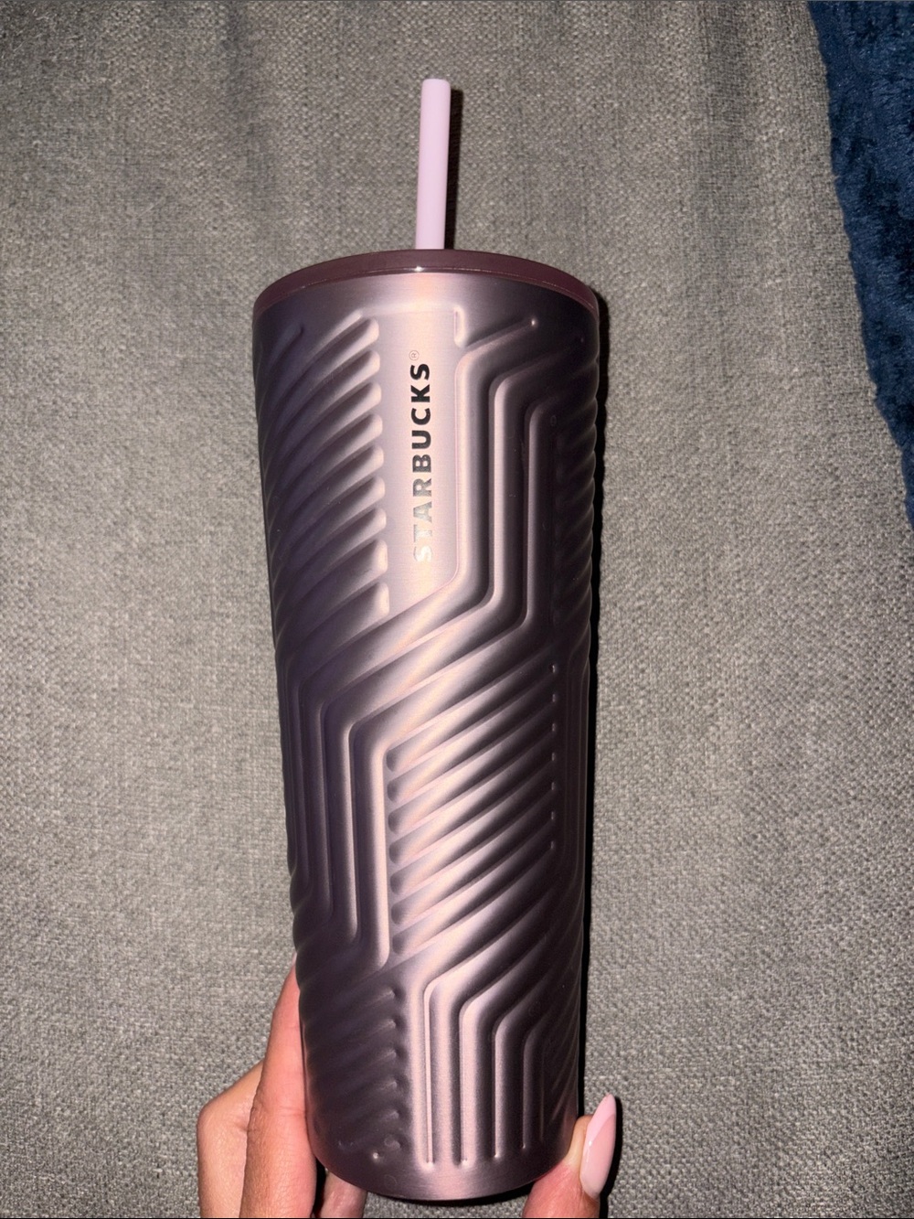 Starbucks Purple Ombre Tumbler with Pastel purple Straw.